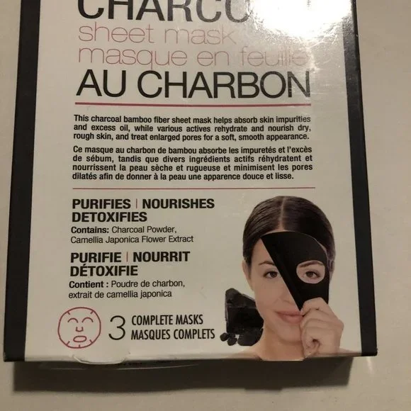 Masque BAR Charcoal Sheet Mask. Masks set of 3 - Picture 2 of 5